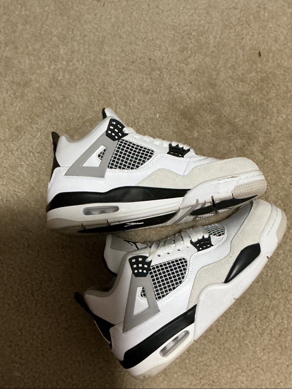 Jordan Men’s White and Black Retro Sneakers
